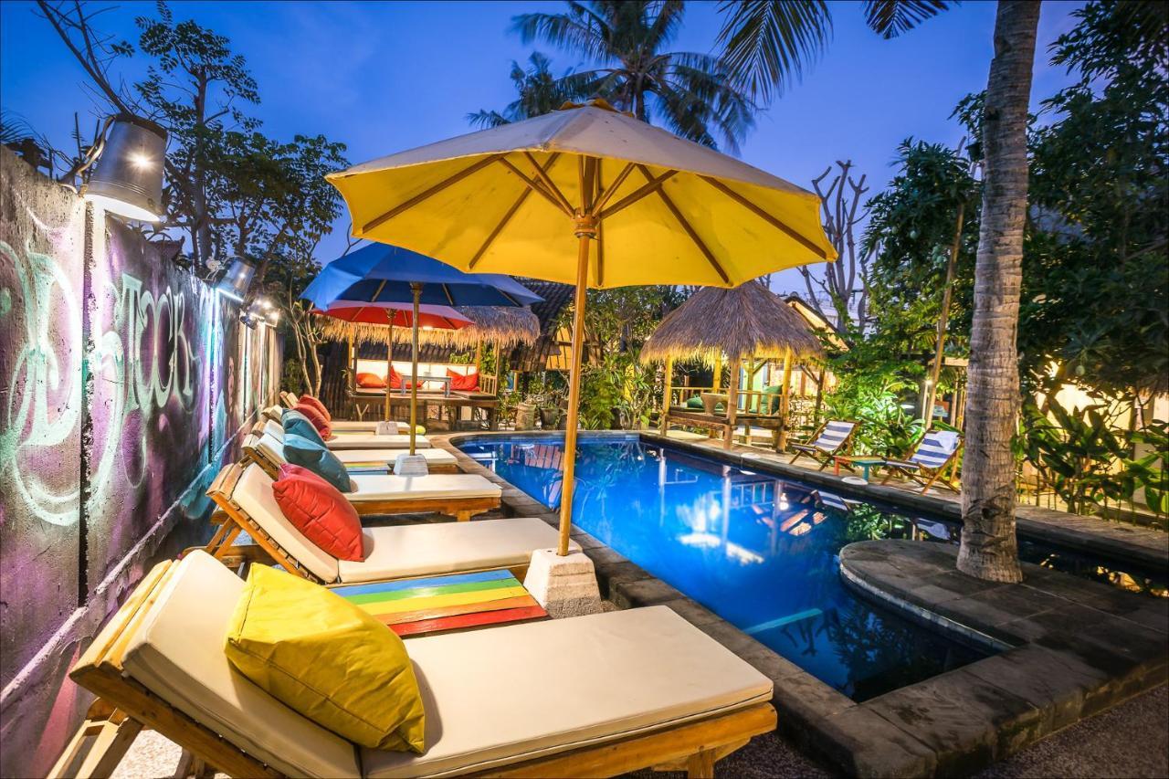 Woodstock Gili - Garden And Bungalows Hotel Gili Trawangan Kültér fotó