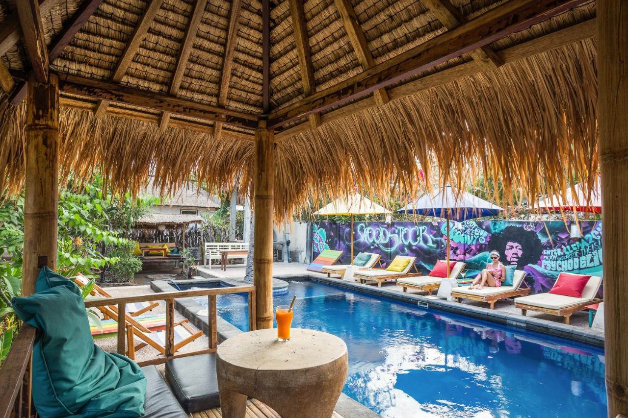 Woodstock Gili - Garden And Bungalows Hotel Gili Trawangan Kültér fotó